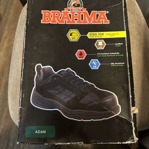 Brahma Black Steel Toe Men's Sneakers (Adan)